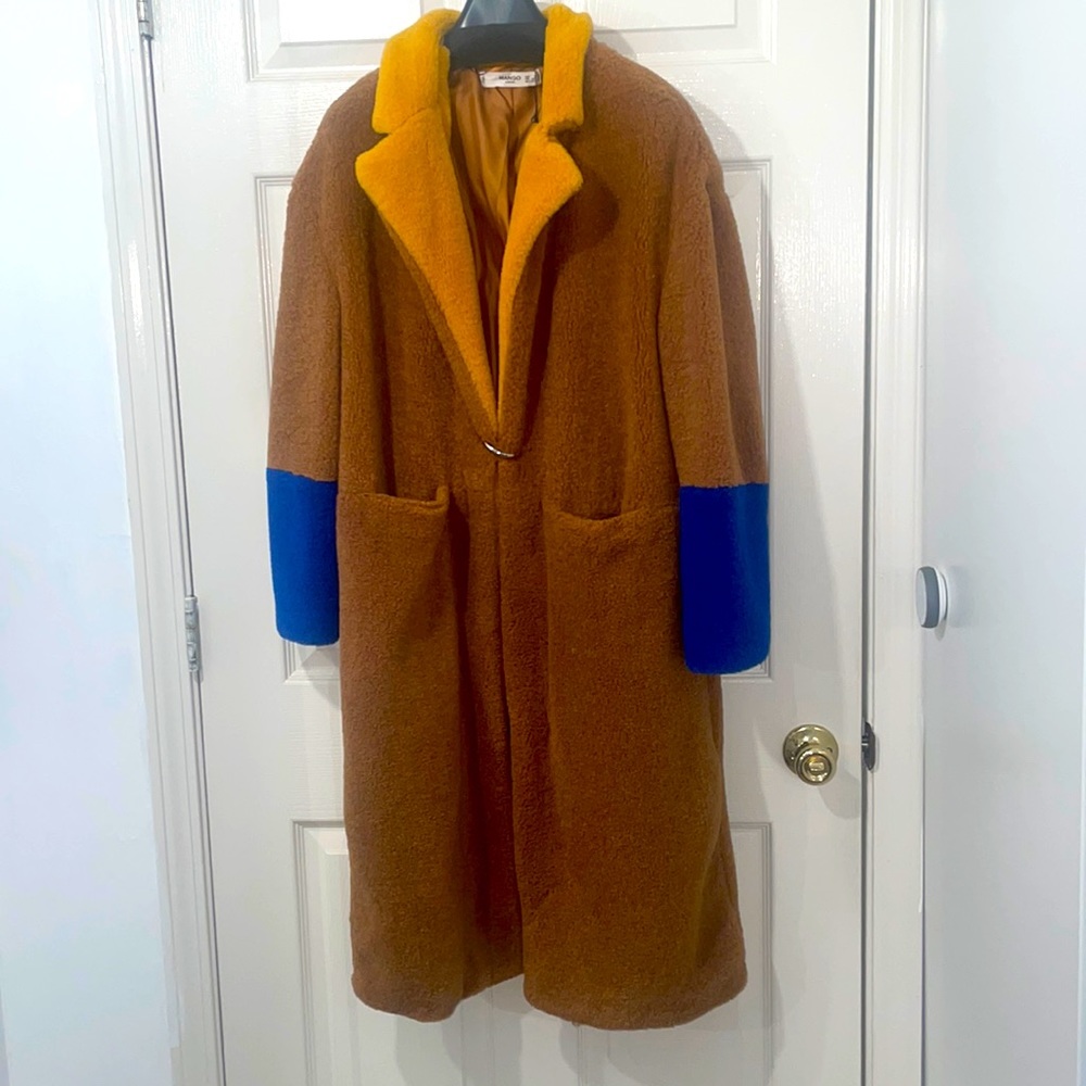 Mango Color block Faux Coat in Size XS-S